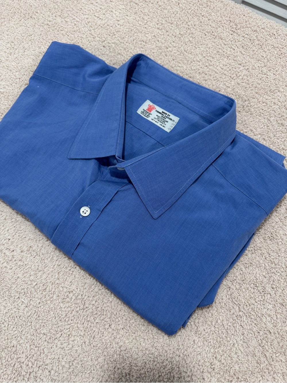 Turnbull & Asser Sea Island Cotton Shirt – Bespoke – 19.5 Neck / 60” Chest – Blu